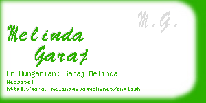 melinda garaj business card